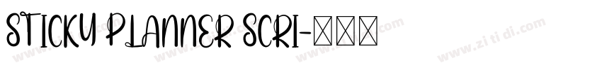 Sticky Planner Scri字体转换